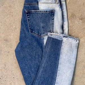 PACSUN - Women’s PATCHWORK Denim Jeans Skinny Straight Sz 27 - BLUEs